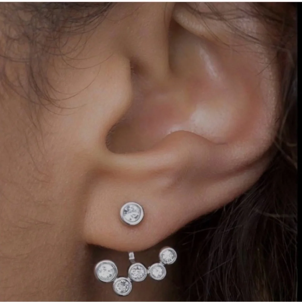 TOUCHSTONE CRYSTAL by Swarovski EARRINGS, To and Fro - Picture 3 of 3